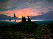 Caspar David Friedrich Moonrise Over the Sea Germany oil painting artist